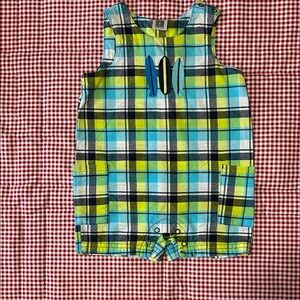 Carter's Blue and Green Plaid One Piece
